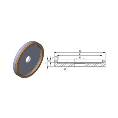 6A2 D150 W5 X12 H40 D10 brúsny kotúč z diamantu DiaREX