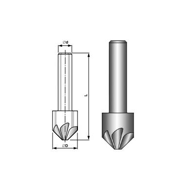 Záhlbník kužeľový D20 90° HSS DIN 335 A