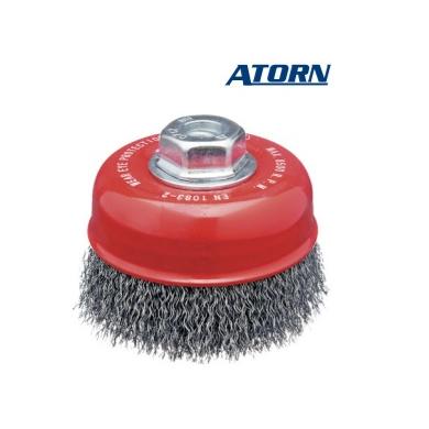 Kefa D100 x 0,3 mm závit M14 okrúhly vlnitý oceľový drôtený ATORN
