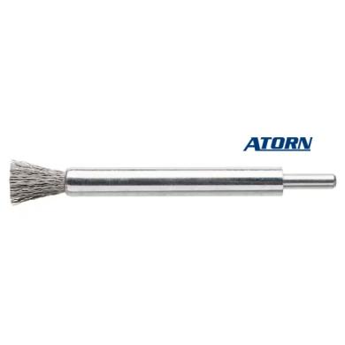Kartáč D10 x 20 x 6 0,3 mm nerezový drôtený zvlnený ATORN