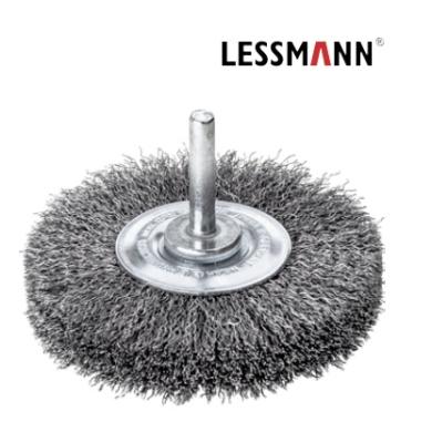 Kartáč D80 x 19 x 6 drôt 0,3 mm oceľový drôtený zvlnený 418163 LESSMANN