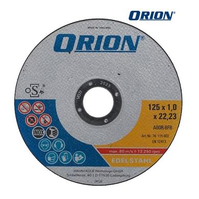 Rezný kotúč 125x1x22,23 mm A60R-BFB ORION