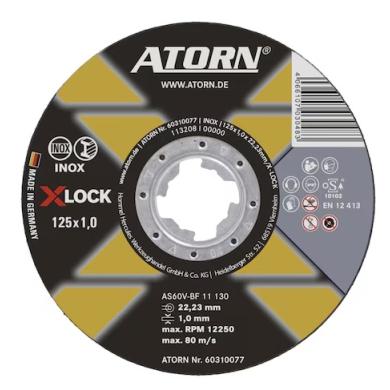 Rezný kotúč 125x1x22,23 mm X-LOCK ATORN