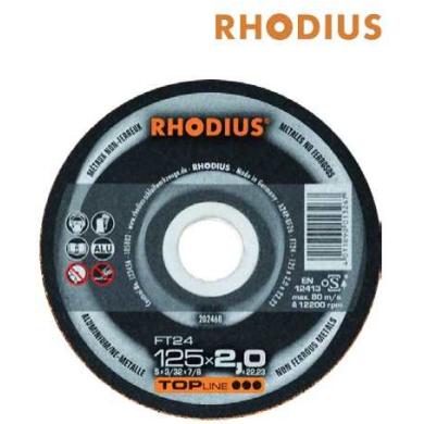 Rezný kotúč 125x2x22,2 mm pre neželezné kovy FTK24 RHODIUS