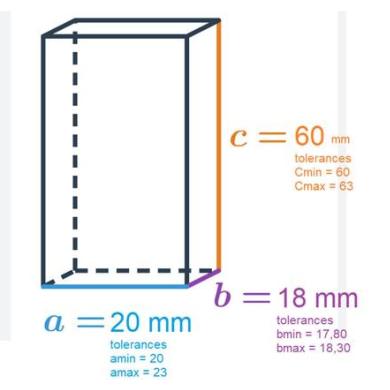 Polotovar (block) 60 x 20 x 18 mm PTFE+ 60% Bronze