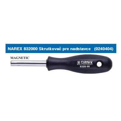 Skrutkovač na bity 1/4" mm s magnetom NAREX