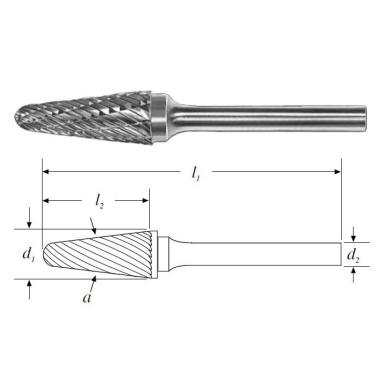 Fréza technická kužeľová s rádiusom D12,7 TK SL-4ML6 SEK6 SGS