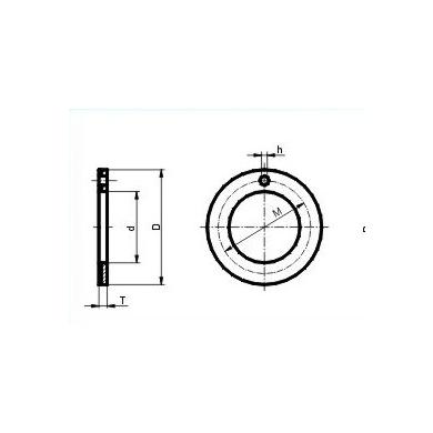 Axiálne ložisko B10 A50 KU s vrstvou PTFE