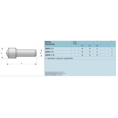 Diamantový orovnávač 1,00 ct D10x45 mm ČSN 224916