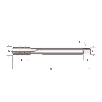 Závitník UNF 3/4-16 2B HSS-E PM strojný priama drážka DIN 374 E278 Dormer