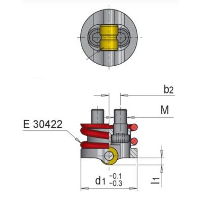 Zámok zapadka D16 m3 valčeková šíbru