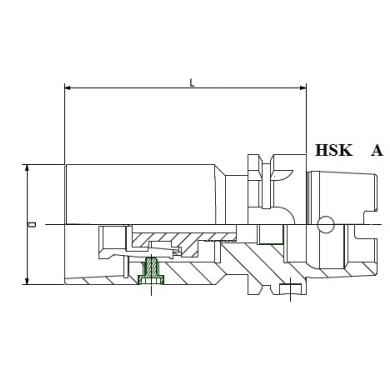 Upínač HSK50 A HSK40 C  L60 redukcia nerez