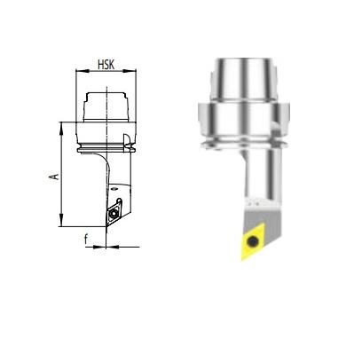 Držiak SDJC L 55°/93° HSK T 40 A70 T-20-00245 Schaublin