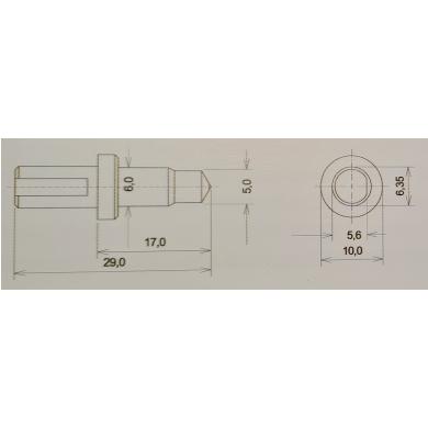 Vnikacie teliesko tvrdomera - indentor Rockwell HRc 120°