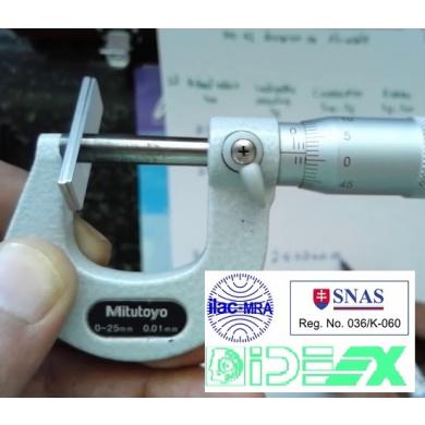 Kalibrácia: Mikrometer do 25 mm