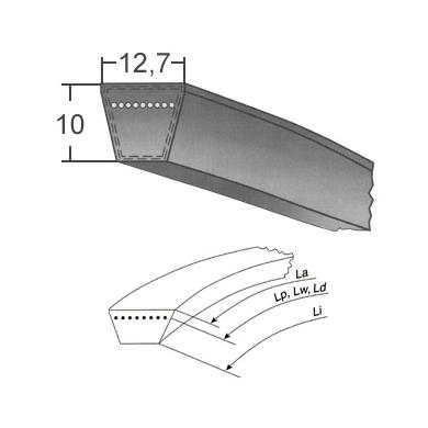 Klinový remeň SPA 832 Lw/850 La OPTIBELT