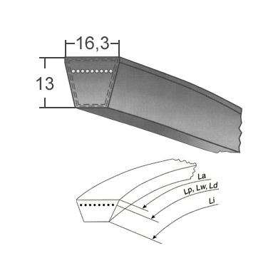 Klinový remeň SPB 1650 Lw/1672 La (PHG SPB1650) SKF