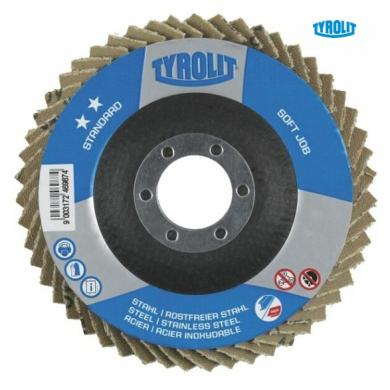 Lamelový kotúč T28S 125x22,23 šikmý ZA60-B zirkónkorund Tyrolit Standard 2in1