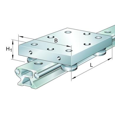 LFL 52 SF INA lineárne ložisko - vozík