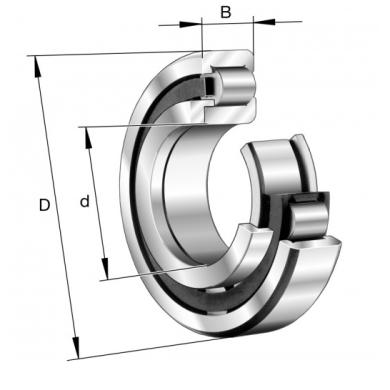 NH 207 NA ZKL jednoradové valčekové ložisko