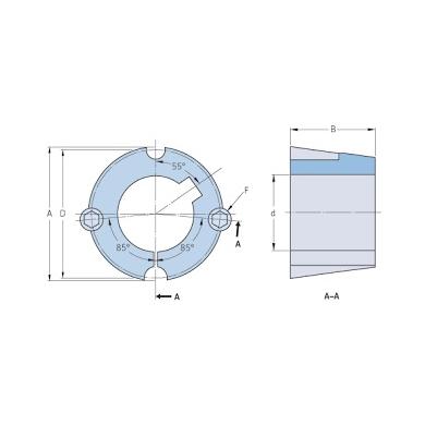 PHF TB1108X14 SKF kužeľové puzdro (Taper lock)