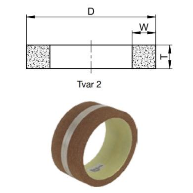 Brúsny kotúč T2 200x100-20x160  89A 602 G 4 B22 W4E Tyrolit