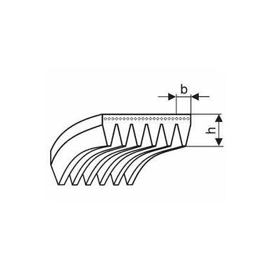 Klinový remeň 25PL 1270 drážkový