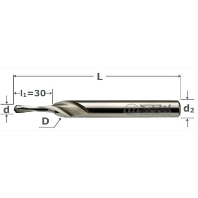 Vrták D4,3x8,6 pre M4 110/30 stupňovitý HSS-E05 90°