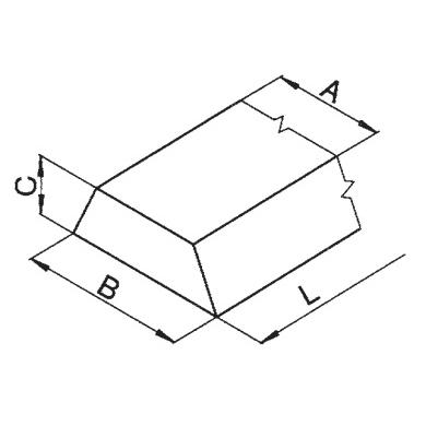 Brúsny segment T3102 100/85x35x200 A99B 36 I 9 V Carborundum 61351 1035.00