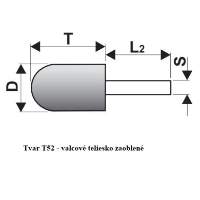 Brúsne teliesko T52 20x25-6x40 valcové zaoblené 99BA 60 M 7 V