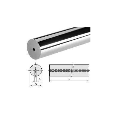 Tyč tvrdokovová kruhová D6 x 330 h6 HB20F brúsená 1x stredový kanálik