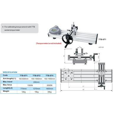 Kalibrátor momentových kľúčov L770mm 1000Nm pre sériu TTB ACCUD