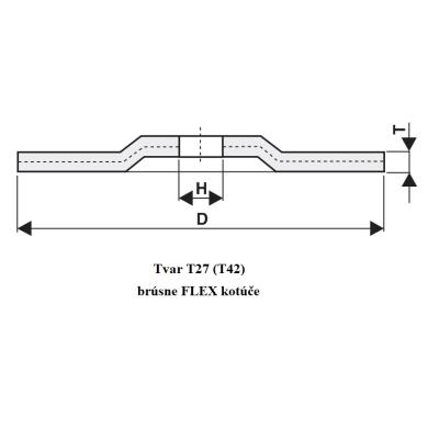 Brúsny kotúč T27 125x4,0x22,23 šikmý A30Q-BF Tyrolit Premium