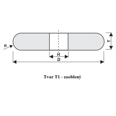 Brúsny kotúč T1 200x25x32 R5 profil F 99BA 60 L 9 V Carborundum 55551 2052.09