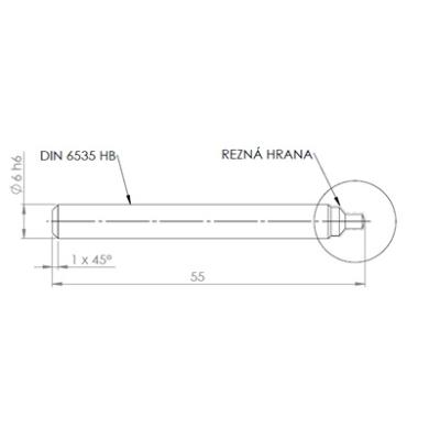 Vrták stupňovitý D2,5-5mm L-55 45° DIN 6535 HB špecial Vrták stupňovitý D2,5-5mm L-55 45° DIN 6535 HB špecial