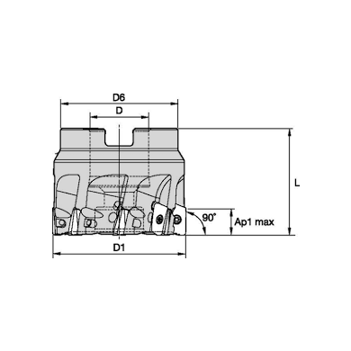 Teleso frézovacie D50 4z L40 VSM17D050Z04S22XD17