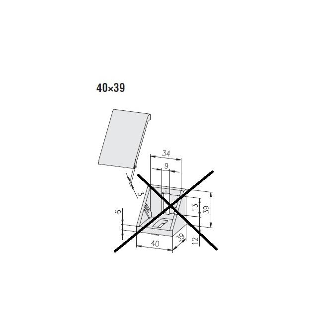 Krytka pre uholník GD-Zn 40x39 MayTec