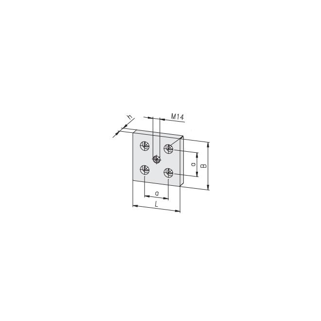 Platnička pre naskrutkovanie nohy M14,80x80 mm Maytec