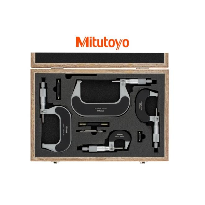 Mikrometer 0-100 / 0,01 DIN 863 strmeňový analógový Mitutoyo (sada 3ks)