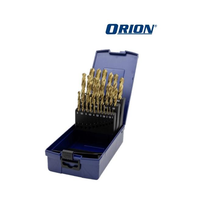 Vrták D1-13 sada 25ks delenie 0,5 HSS DIN 338 TiN 18 ks ORION