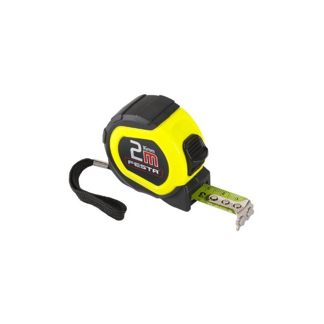 Zvinovací meter 2 m šírka 16 mm pogumovaný s magnetom FESTA