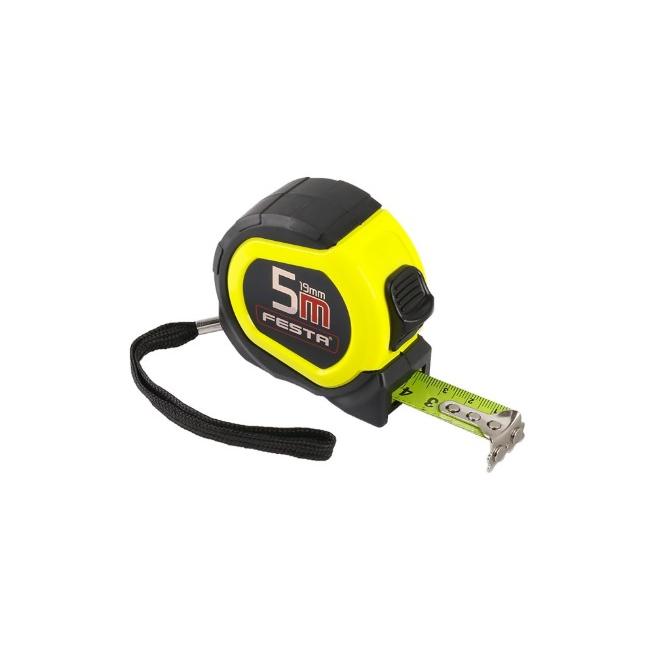 Zvinovací meter 5 m šírka 25 mm pogumovaný s magnetom FESTA