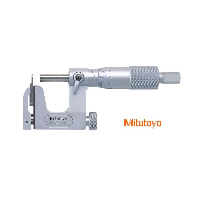 Mikrometer 0-25 / 0,01 strmeňový analógový s výmennými dotykmi  MITUTOYO