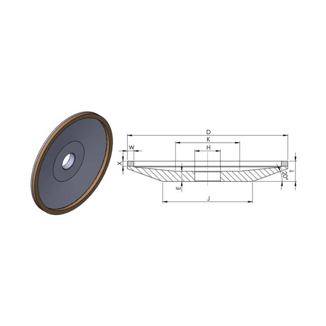 12A2/20° D100 W3 X3 T10 H20 B64 C100 RB SH