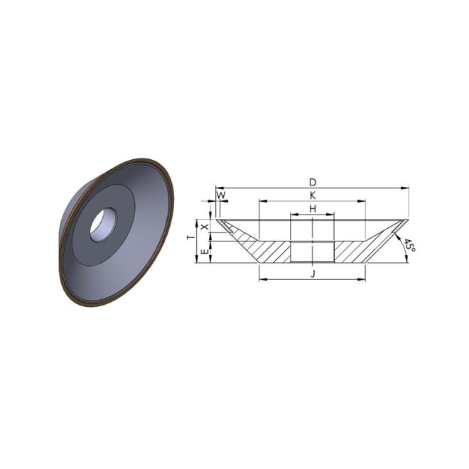 12V9 D125 W2 X10 T25 H20 20° D64 mokro+sucho NORTON