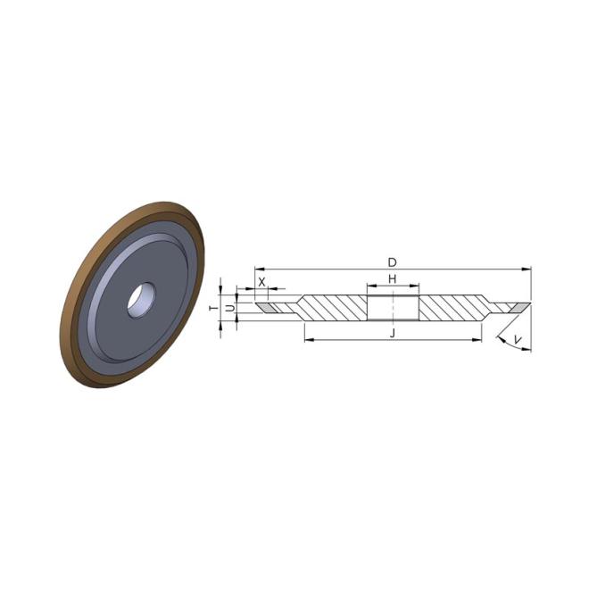 14V1 D200 U3 X7 H32 V=67° (23°) D91 Sharp