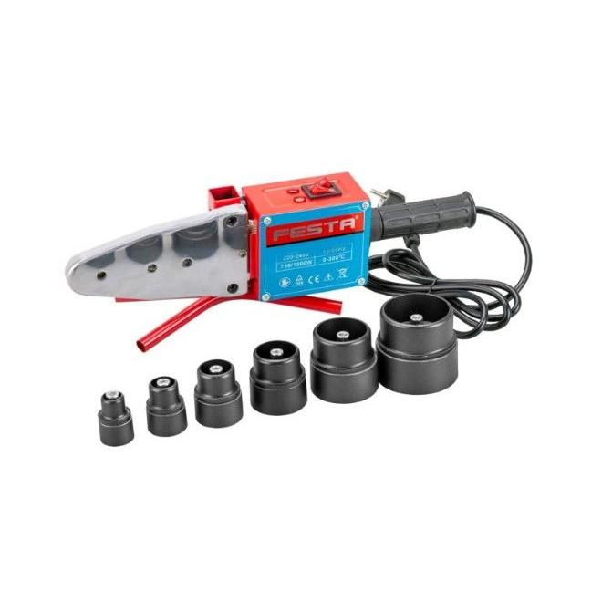 Zváračka polyfúzna pre plastové rúrky 750/1500 W a sada nadstavcov FESTA
