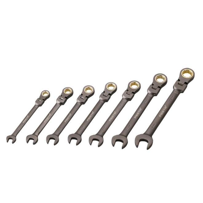 Kľúč očkoplochý kĺbový sada 8/10/13/17/19 račňový FESTA