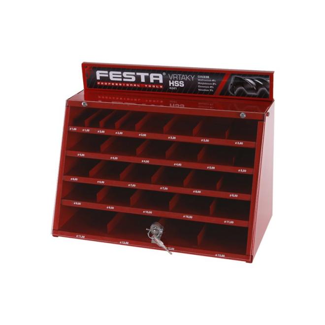 Kufrík prázdny na vrtáky D1-13mm podľa DIN 338 340ks