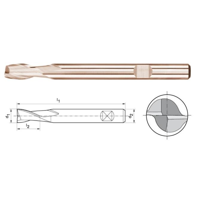 Fréza D12 110/26 2z HSSCo8 DIN 844-L FORMAT